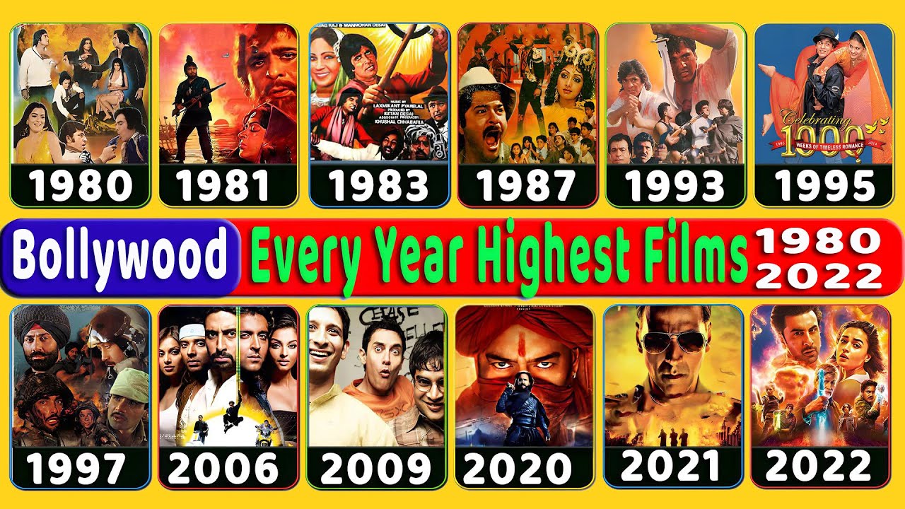 Highest Grossing Hindi Movies By Year 1980 To 2022| Every Year Highest ...