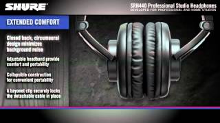 Shure SRH440 Professional Studio Headphones Product Overview