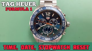 TAG HEUER CAZ1014 FORMULA 1 TIME SETTING AND STOPWATCH RESET