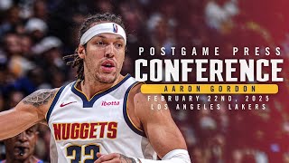 Aaron Gordon Full Postgame Press Conference vs. Lakers 🎙 | 2/22/25