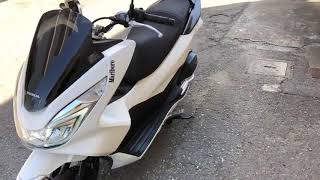 【ホンダ】PCX125 白 ローダウン ビームスマフラー JF56