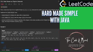 352. Data Stream as Disjoint Intervals - LeetCode Simple Solution in Java | THE CODE WIZARD