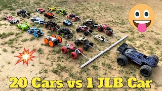 JLB Cheetah RC Car vs 20 RC Cars | Remote Control Car | RC Car