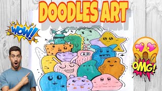 How to Draw a DOODLE | Art Doodle | Easy Art Scribbles Without A Pencil | Just A Doodle