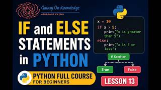 If and Else Statements in Python (Python Full Course for Beginners Lesson 13)