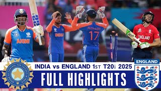 IND vs ENG 1st T20 Highlights 2025 || IND vs ENG T20 Highlights 2025 || India vs England Highlights