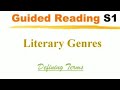 Literary Genres : Guided Reading Module  Semestre 1/ English Studies: الأنواع الأدبية حصة مهمة