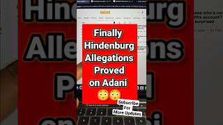 Hindenburg Allegations Proved On Adani Group 😱😱, Adani Shares News #adani #shortsfeed #shorts #short