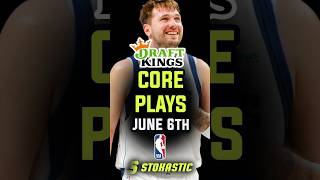 Draftkings NBA DFS CORE PLAYS For Today! | NBA DFS Picks | Thursday June 6th, 2024
