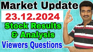 23.12.2024 Share Market Update| Stock Analysis, Results, Dividends and Important Data |MMM|TAMIL