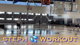 📺 Stephen Curry workout/threes in LA at Golden State Warriors practice, day before Phoenix Suns