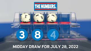 RI Lottery Midday 07/28/2022