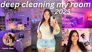 DEEP CLEANING \u0026 ORGANIZING MY ROOM 2025 ‧₊˚ ☁️⋅ decluttering, cleaning motivation \u0026 asmr satisfying