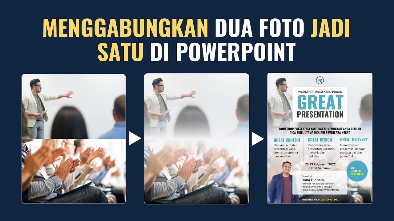 Tutorial Powerpoint Kreatif, Cara Menggabungkan Dua Foto Menjadi Satu ...