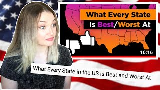 New Zealand Girl Reacts to WHAT EVERY STATE IN THE US IS BEST AND WORST AT 👀🇺🇸