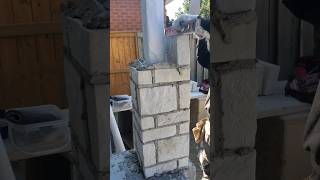 Learn How to build a stone Column#bricklaying #column#shorts