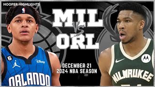 Milwaukee Bucks vs Orlando Magic Full Game Highlights | Dec 21 | 2024 NBA Season