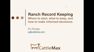 Cattleman U: Ranch Record Keeping with PJ Porter