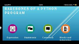 BAREBONES OF A PYTHON PROGRAM