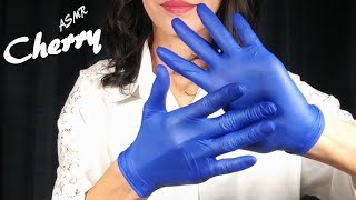 【ASMR】Blue Latex Gloves Hand Movements 블루 라텍스장갑 손움직임 / 青いゴム手袋でハンドムーブメント