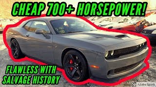 Copart Cheap Dodge Hellcat with No Damage sells at Salvage Auction HELLKEAZY widebody