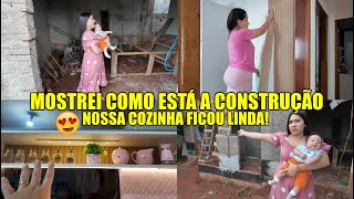 MOSTREI A CONSTRUÇÃO + NOSSA NOVA COZINHA FICOU LINDA| Juliane Jocoski