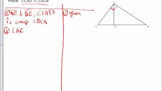 Complimentary Angles Geometry Proof