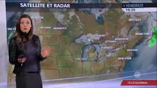 La Météo Avec Josiane Cuierrier  9 Jan 2015 (Téléjournal Montréal)