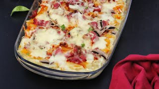 Zapečene pizza makarone će vas ostaviti bez daha!😱 Recept je na mom kanalu! #pizza #pasta #makarone