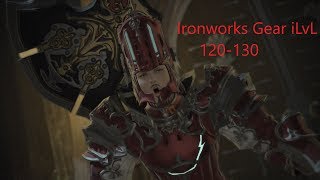 Final Fantasy 14: Iron works gear iLvL 120-130 where to find it, get it, and upgrade it!!