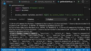 USING PYTHON REQUESTS module with Canvas LMS API