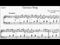 Piano Pieces for Children Grade 2 No.22 Tschaikowsky German Song (P.35) Sheet Music