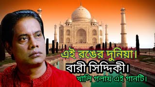 এই রঙের দুনিয়া। বারী সিদ্দিকীর গান, খালি গলায়। ফোক গান।#new #song # tarek music.