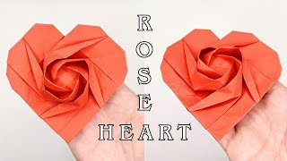 Origami ROSE HEART by Stefan Brinkmann | Paper heart folding