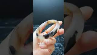 60mm Natural Jade Bangle 天然金丝玉手镯 (Z816)