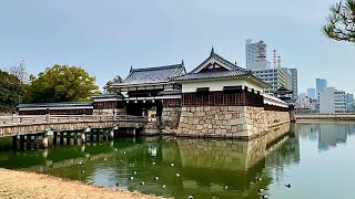 Walking in Hiroshima Castle, Japan [4K 60 FPS]