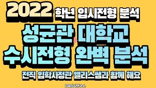 2022학년 성균관대학교 입시전형분석 수시서류평가분석 전년도 합격등급컷분석 시작 하겠습니다.