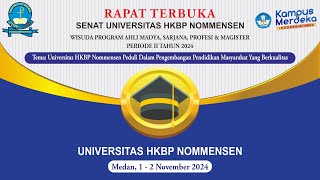 Rapat Terbuka Senat Universitas HKBP Nommensen - Wisuda Periode II 1 November 2024