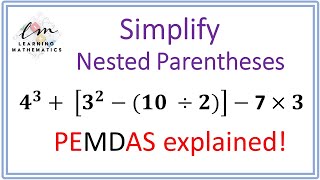 3-Order of Operations - Nested parentheses - Learning Mathematics