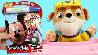 Learning with Paw Patrol Baby Rubble & Mickey Mouse Imagine Ink | Educational Coloring Book for Kids