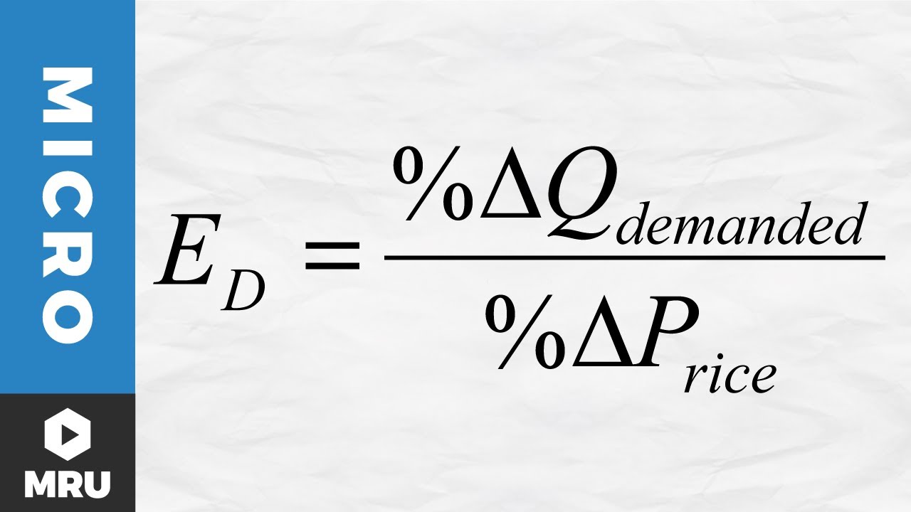 Calculating The Elasticity Of Demand - YouTube