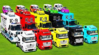 SUPERSIZED DELIVERY EMERGENCY CARS WITH MERCEDES TRUCKS! Farming Simulator 22