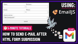 How To Send Email After HTML Form Submission With EmailJS