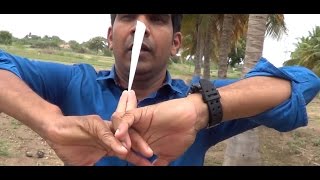 Paper rocket launching by two fingers
