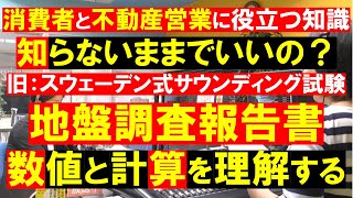 地盤調査報告書の数値と計算の意味を解説。スクリューウェイト貫入試験（旧：スウェーデン式サウンディング試験）田中勲 YouTube