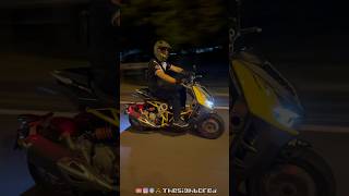 Night ride on the urban superbike #italjet #dragster #ride