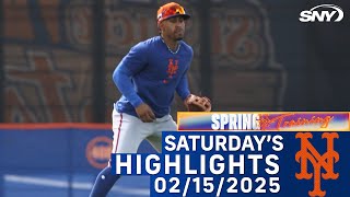 Francisco Lindor goes to work in the field \u0026 cage while Kodai Senga dazzles in live BP session | SNY