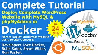 Deploy WordPress with MySQL & phpMyAdmin in Docker | WordPress Stack Deployment with Docker Compose