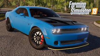 Dodge Challenger Hellcat Redeye - Farming Simulator 2019 [FS19 LS 19 Car Vehicle Mod] #gaming #games