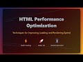 🚀 HTML Performance Optimization: Boost Website Speed & Core Web Vitals